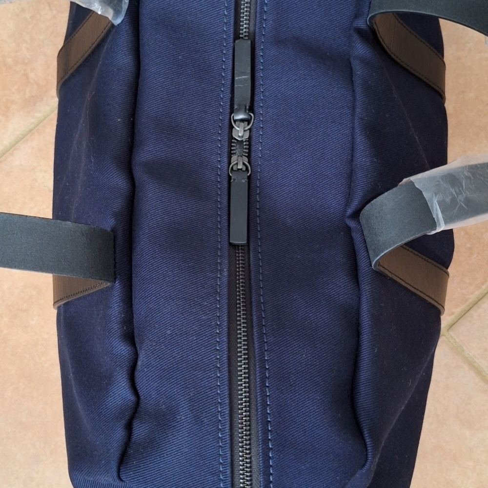 Everlane New The Dipped Weekender Duffle Bag Navy/black Large Twill - Picture 10 of 15